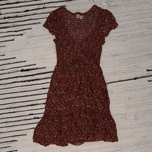 Altar'd State Burgundy Floral Mini Dress
